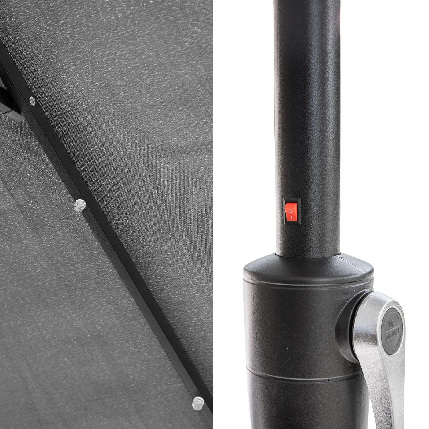 Parasol Doble Led 2,7 X 4,6 M Linai Gris 4 Parasol Doble Led 2,7 X 4,6 M Linai Gris - Image 4