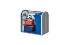 BAUL ARCON METALICO STOREMAX 120 BIOHORT JARDIN GRIS CUARZO