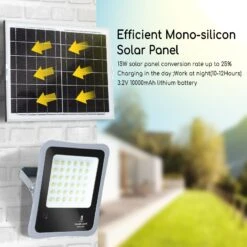 Aigostar Foco Proyector LED Solar Con Mando A Distancia, 100W, 6500K IP65 -Barbacoa Bliss Tienda 1fe08aa03967249d