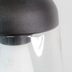 Lámpara Colgante De Exterior New Avenida Negro Con Pantalla De Cristal IP44 Wonderlamp -Barbacoa Bliss Tienda 204c767483ce6a42