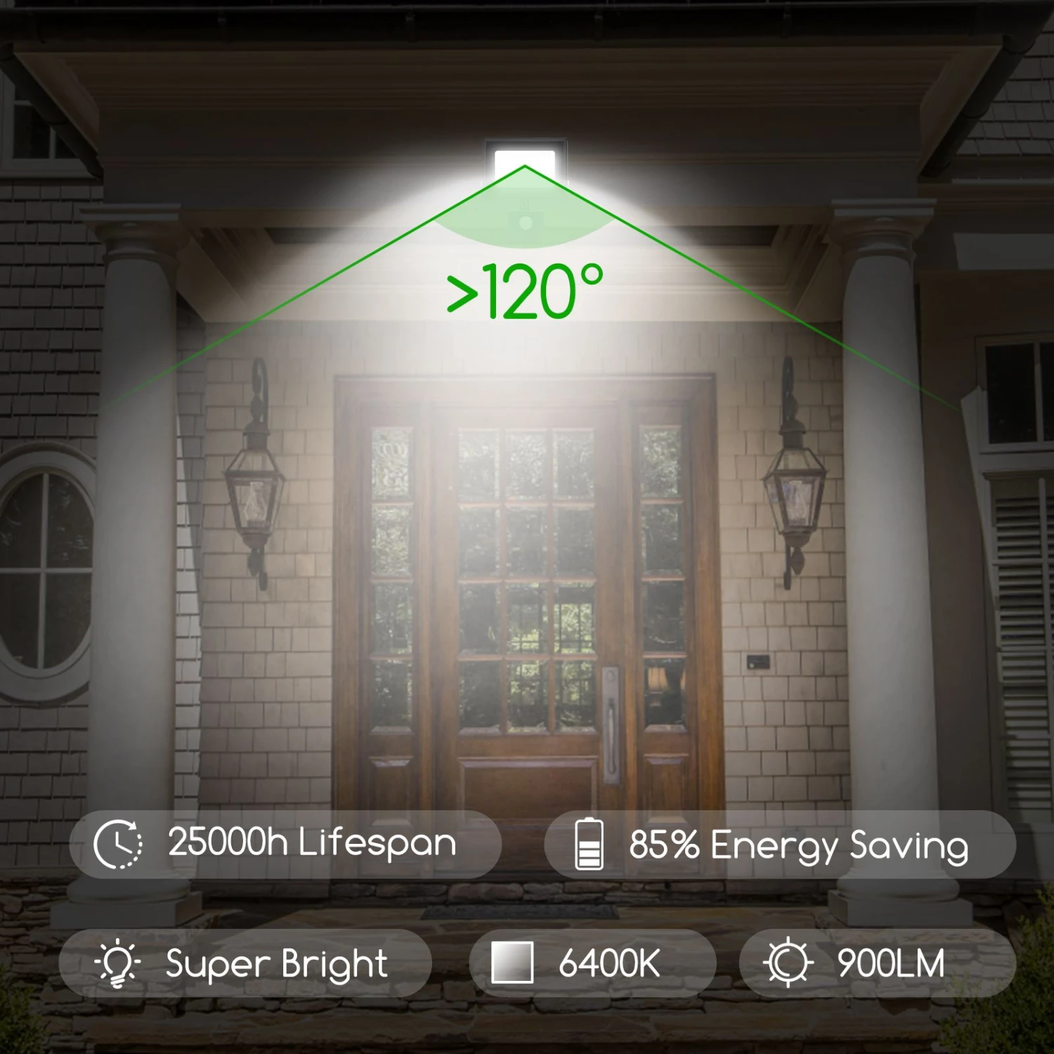 Aigostar 10W Foco LED Con Sensor Movimiento,900LM IP65 6500K 2 Aigostar 10W Foco LED Con Sensor Movimiento,900LM IP65 6500K - Image 2