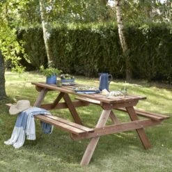 Mesa De Picnic Madera Agad 170x220x43 Cm -Barbacoa Bliss Tienda 3663602936299 25c BI