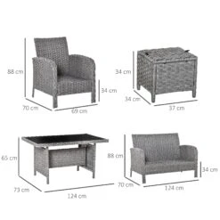 Conjunto De Mueble Outsunny 860-136 -Barbacoa Bliss Tienda 3f60a25f4a21e4f8