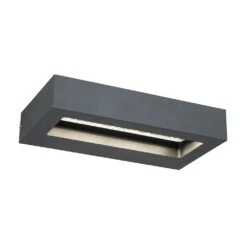 Aplique De Exterior LED Rivas Rectangular Orientable Negro IP54 Wonderlamp