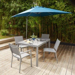 Mesa De Jardín Extensible Gris Moorea 75x90x140/200 Cm -Barbacoa Bliss Tienda 5059340124902 27c bi