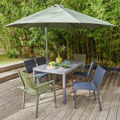 Mesa De Jardín Extensible Gris Moorea 75x90x140/200 Cm -Barbacoa Bliss Tienda 5059340124902 28c bi