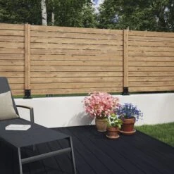 Panel Ocultación Madera Skimia V2 Marrón 180x60 Cm -Barbacoa Bliss Tienda 5059340668918 27c BI