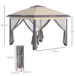Carpa Plegable Outsunny 84C-300BG 8 Carpa Plegable Outsunny 84C-300BG -Barbacoa Bliss Tienda 557d22d7306388db