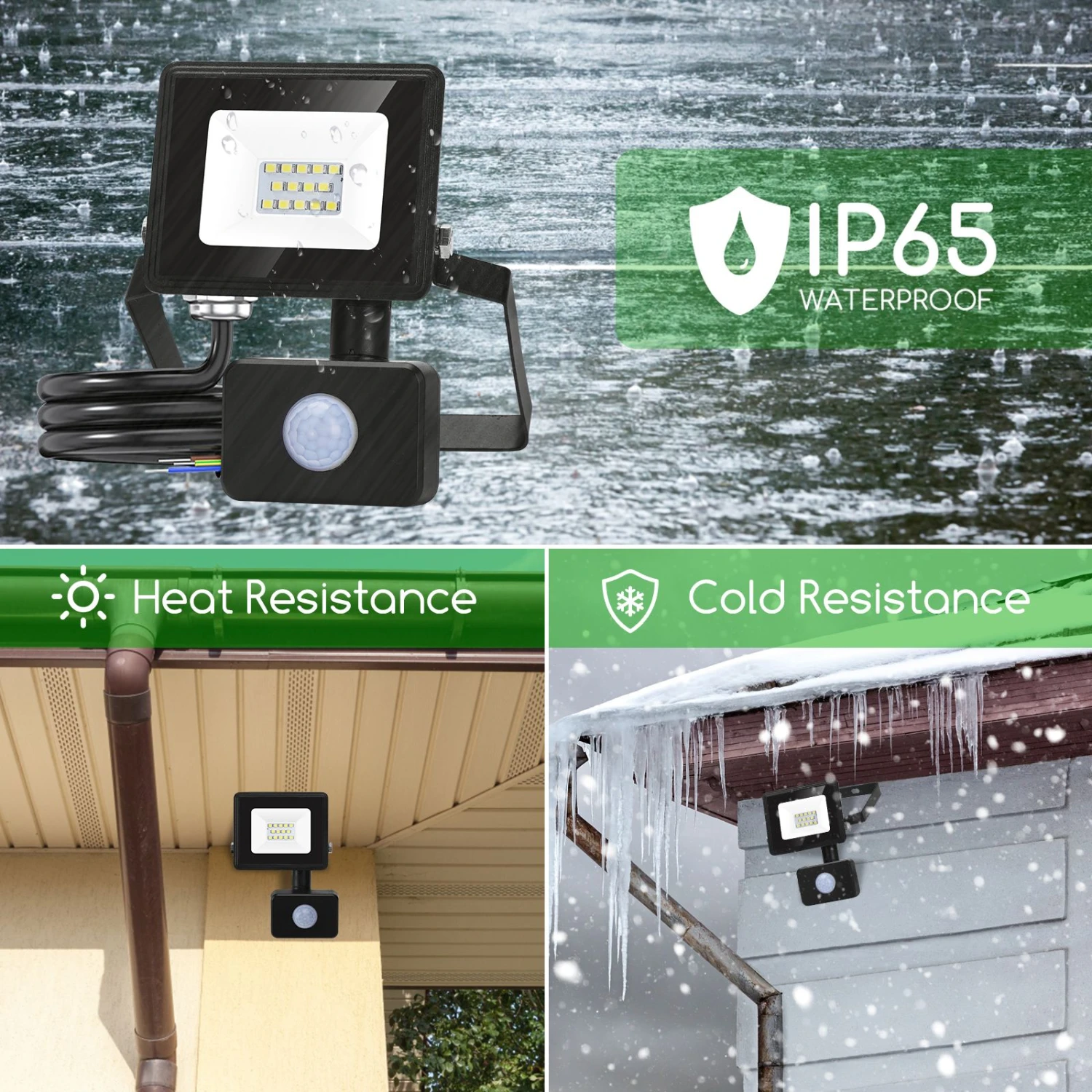 Aigostar 10W Foco LED Con Sensor Movimiento,900LM IP65 6500K 4 Aigostar 10W Foco LED Con Sensor Movimiento,900LM IP65 6500K - Image 4