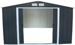 CASETA COBERTIZO METAL JARDIN ECO 10X12 GRIS DURAMAX -Barbacoa Bliss Tienda 636279dddf5f42.05940397