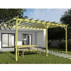 Pérgola Maciza Adosada - ZAMORA AD. 600x300cm