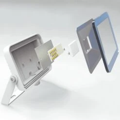 Pack 2X Focos Proyector LED 50W Con Detector De Movimiento PIR Blanco IP44 -Barbacoa Bliss Tienda 63854382a09a20.93128985