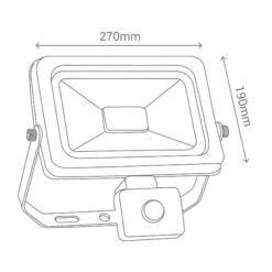 Pack 2X Focos Proyector LED 30W Con Detector De Movimiento PIR Blanco IP44 -Barbacoa Bliss Tienda 63854390643357.41910809