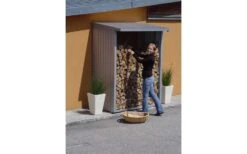 CASETA LEÑERO METALICA BIOHORT JARDIN WOODSTOCK 230 COLOR GRIS OSCURO -Barbacoa Bliss Tienda 63896c79a41e08.66366993