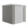 CASETA METALICA BIOHORT JARDIN NEO 2B DOBLE PUERTA COLOR GRIS CUARZO