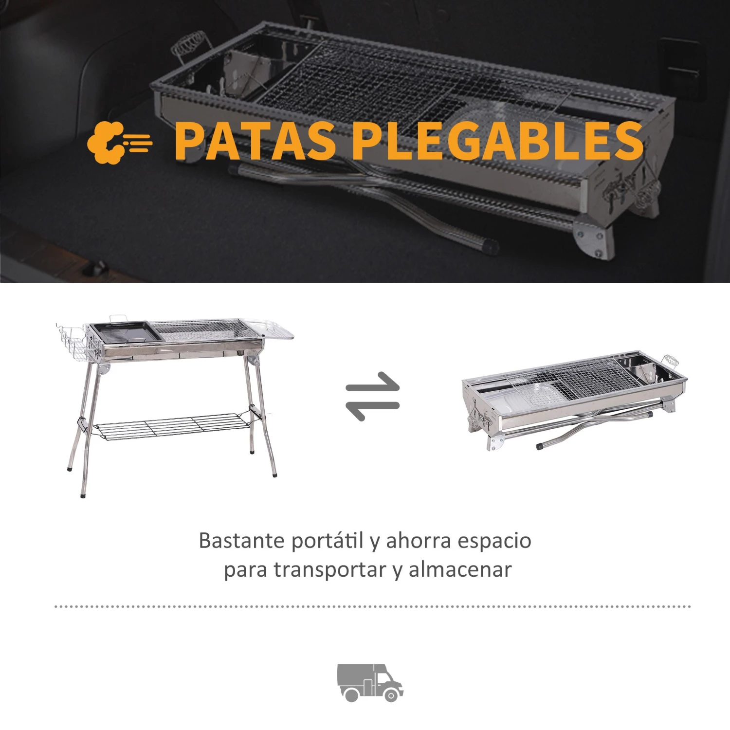 Barbacoa De Carbón Outsunny 846-028 5 Barbacoa De Carbón Outsunny 846-028 - Image 5