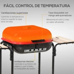 Barbacoa De Carbón Outsunny 846-043 -Barbacoa Bliss Tienda 6870053567c71178