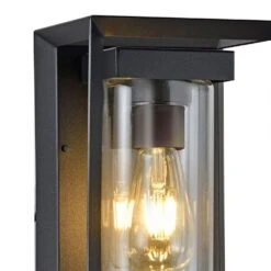 Aplique De Pared Exterior Road Retro Vintage Rectangular Negro 1xE27 IP23 Wonderlamp -Barbacoa Bliss Tienda 698f82c3d63043fb