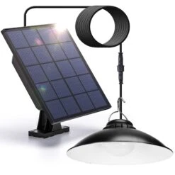 Aigostar Luz Solar Exterior Con Mando A Distancia, 50w 500lm Ip65