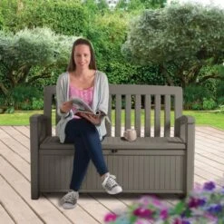 Banco Y Baúl Marrón 227 L -Barbacoa Bliss Tienda 7290106934207 29c bi