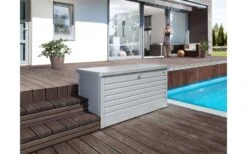 BAUL METALICO ARCON DE OCIO 130 BIOHORT JARDIN PLATA