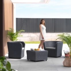 SHAF, Conjunto De Muebles De Exterior Nova Confort, Grafito -Barbacoa Bliss Tienda 915971fad560ebcb