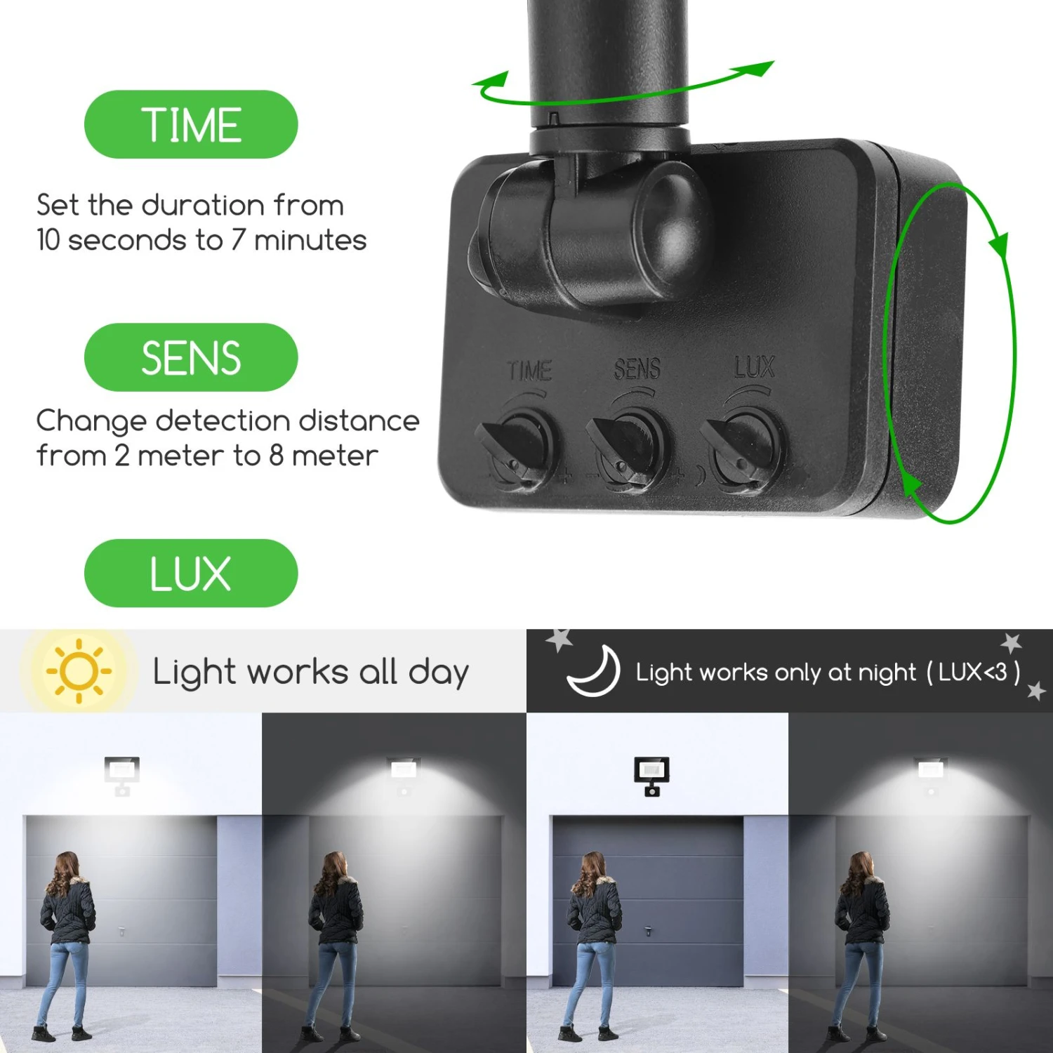 Aigostar 10W Foco LED Con Sensor Movimiento,900LM IP65 6500K 3 Aigostar 10W Foco LED Con Sensor Movimiento,900LM IP65 6500K - Image 3
