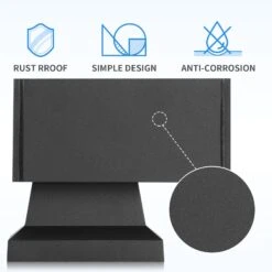 Aigostar Aplique Pared Exterior, GU10 Antracita Aluminio, IP65 , Negro -Barbacoa Bliss Tienda 98cac4a5f83e21ab