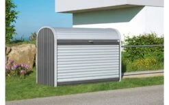 BAUL ARCON METALICO STOREMAX 120 BIOHORT JARDIN GRIS CUARZO 9 BAUL ARCON METALICO STOREMAX 120 BIOHORT JARDIN GRIS CUARZO -Barbacoa Bliss Tienda 9d284e86bd7af42f
