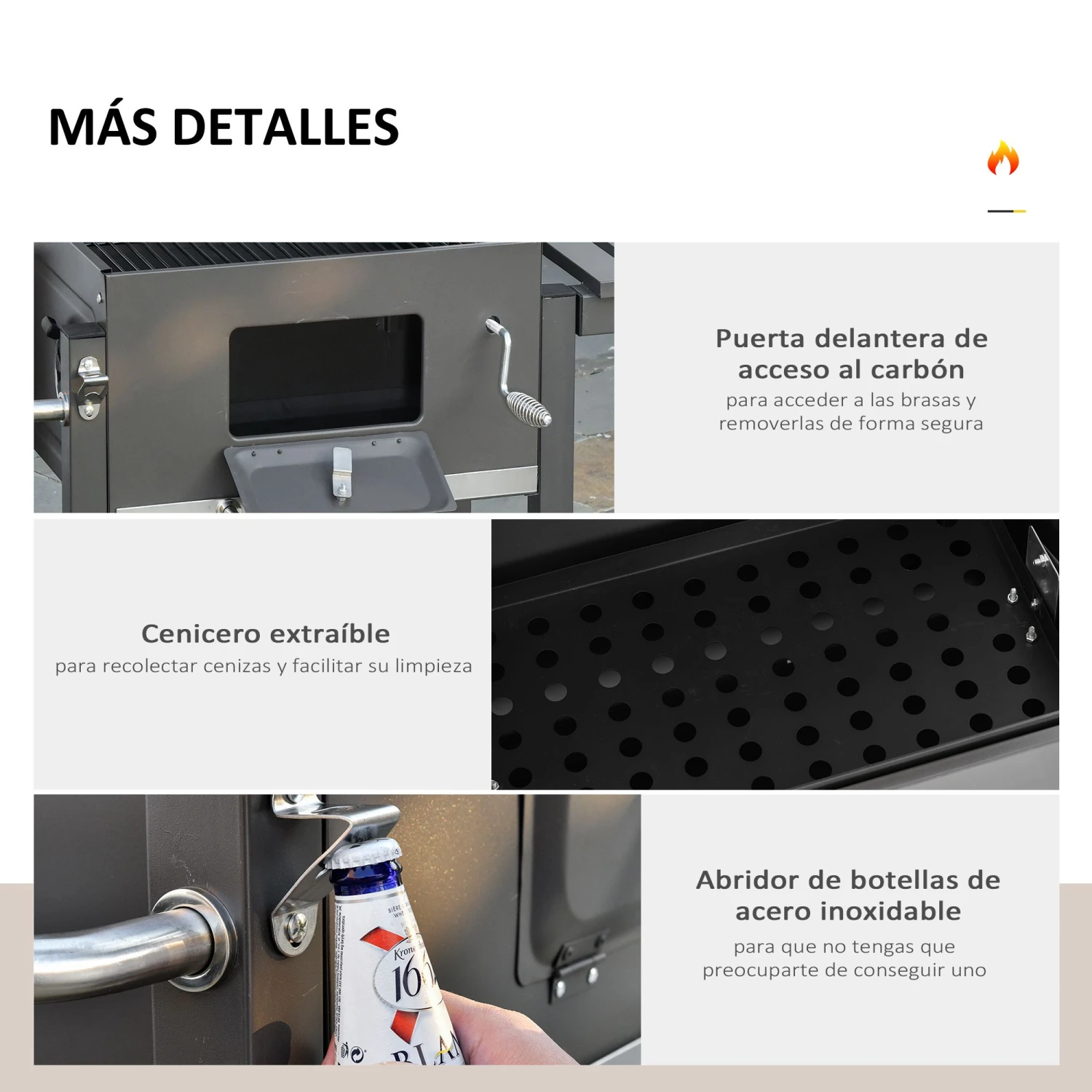 Barbacoa De Carbón Outsunny 846-013 6 Barbacoa De Carbón Outsunny 846-013 - Image 6