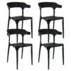 Pack 4 Sillas De Exterior Apilables Madonna 74,3x47x47cm Thinia Home