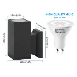 Aigostar Aplique Pared Exterior, GU10 Antracita Aluminio, IP65 , Negro -Barbacoa Bliss Tienda b858327a0d1f5e34