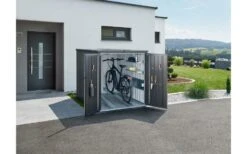 BAUL ARCON METALICO MINIGARAJE BIOHORT JARDIN GRIS OSCURO