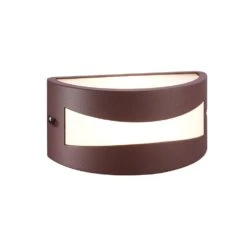 Aplique De Exterior Basic Media Circunferencia Marrón 1xE27 IP54 Wonderlamp