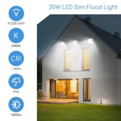 Aigostar Focos Led Exterior, 20W 6400K Led Focos Exterior, 1800LM IP65 -Barbacoa Bliss Tienda e7168f7e5196fdde