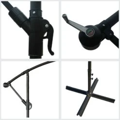 Sombrilla Excéntrica Oahu Redonda 3,50m De Diámetro Color Negro -Barbacoa Bliss Tienda ec37a8c3c2656f0c